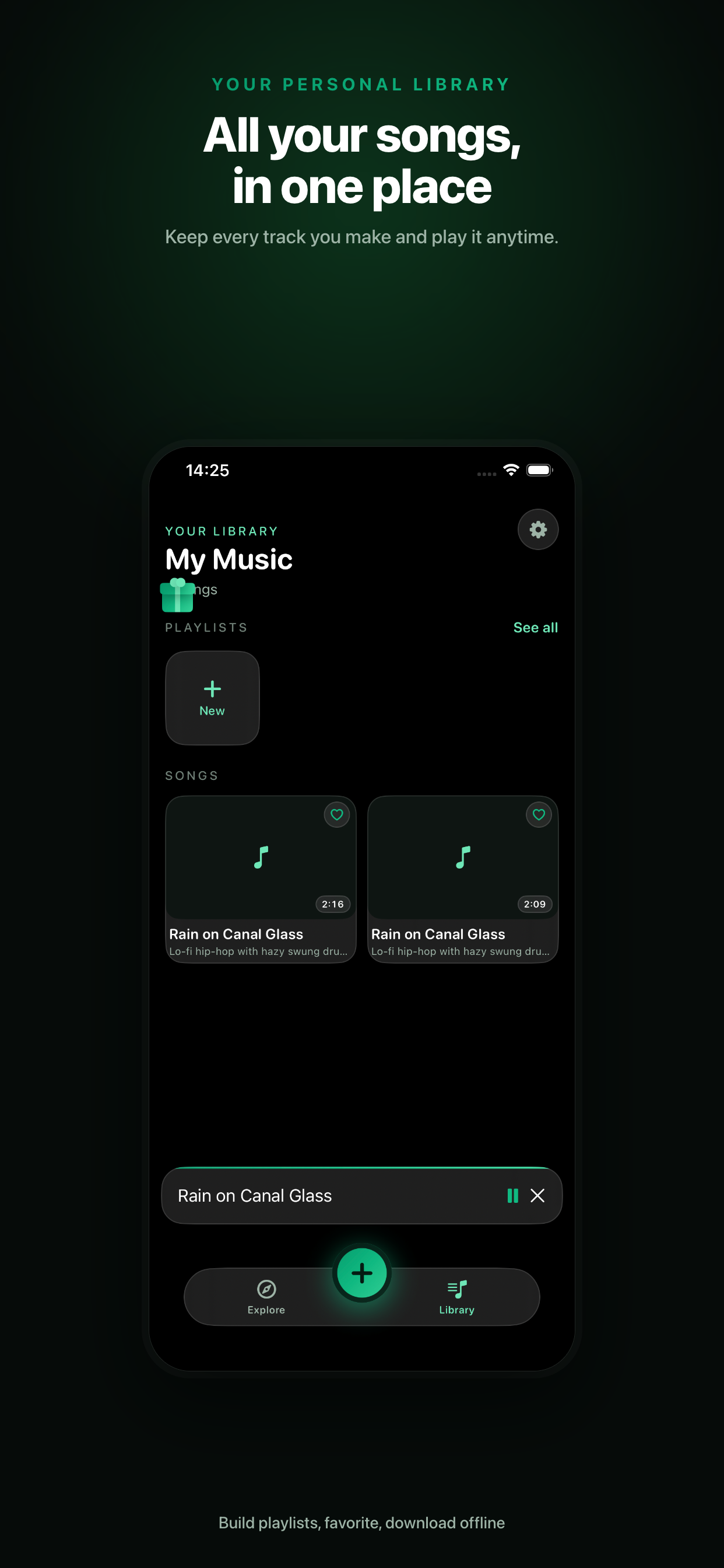 Sonora's My Music library and playlists